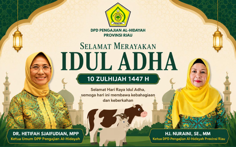 Iduladha 1447 H, DPD Pengajian Al-Hidayah Provinsi Riau Ajak Masyarakat Tebar Kebaikan