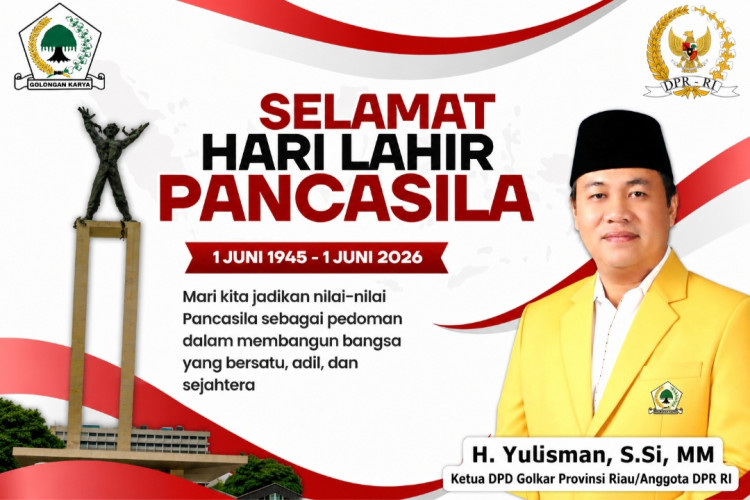 Hari Lahir Pancasila, Ketua Golkar Provinsi Riau Yulisman Serukan Pengamalan Nilai-Nilai Kebangsaan