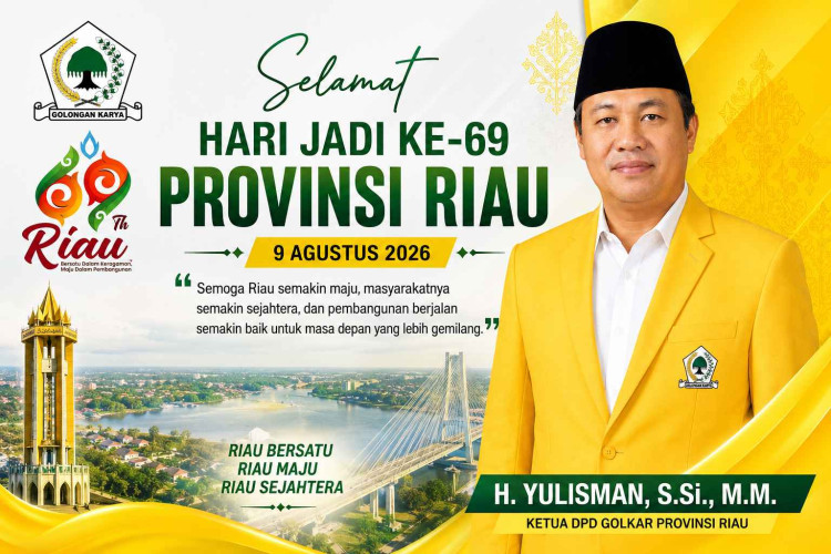 Ketua Golkar Riau H. Yulisman Ucapkan Selamat Hari Jadi ke-69 Provinsi Riau