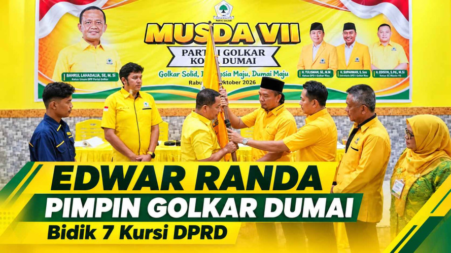 Edwar Randa Pimpin Golkar Dumai, Bidik Tujuh Kursi DPRD pada Pemilu Mendatang