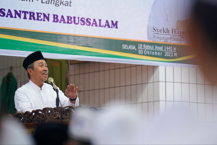 Gubri Syamsuar Didoakan Santri dan Pimpinan Ponpes Babussalam Dimudahkan ke DPR RI