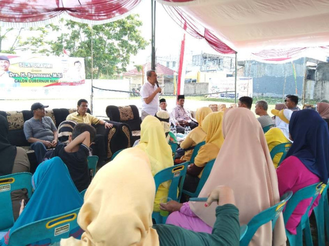 Warga Tuah Madani Pekanbaru Antusias Sampaikan Aspirasi, Cagubri Syamsuar Interaksi dan Berikan Solusi Langsung