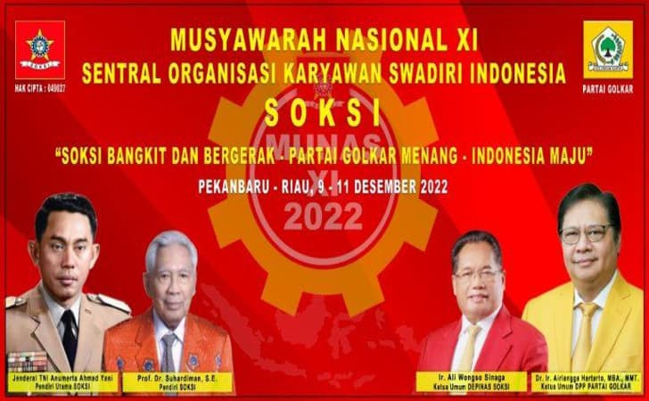 Riau Jadi Tuan Rumah Munas SOKSI XI, Ridwan GP Merasa Terhormat Dapat Kepercayaan