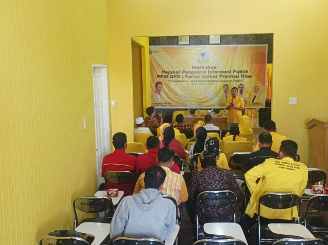 Bentuk Nyata Dukung Transparansi Pelayanan Publik, DPD I Golkar Riau Gelar Workshop PPID