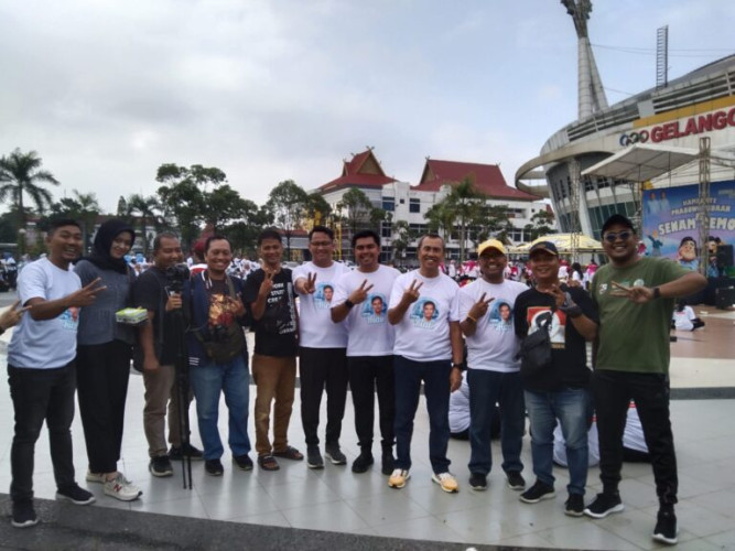 2000 Generasi Muda Riau Senam Massal Prabowo Gibran bersama Ketua DPD Golkar Riau