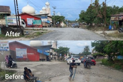Perbaikan Jalan Cerenti-Air Molek Rampung, Warga: Terima Kasih Pak Syamsuar
