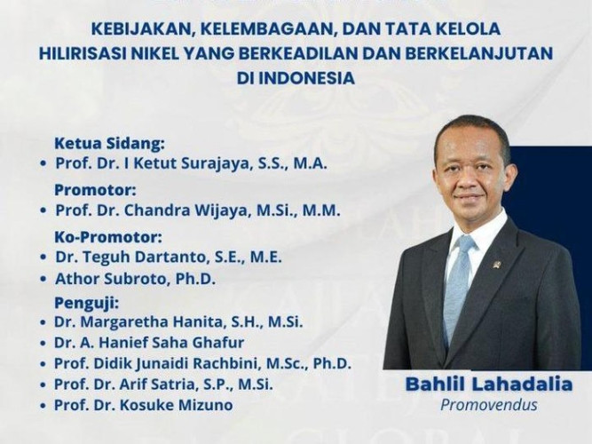Ketum Golkar Raih Gelar Doktor Bidang Hilirisasi Universitas Indonesia