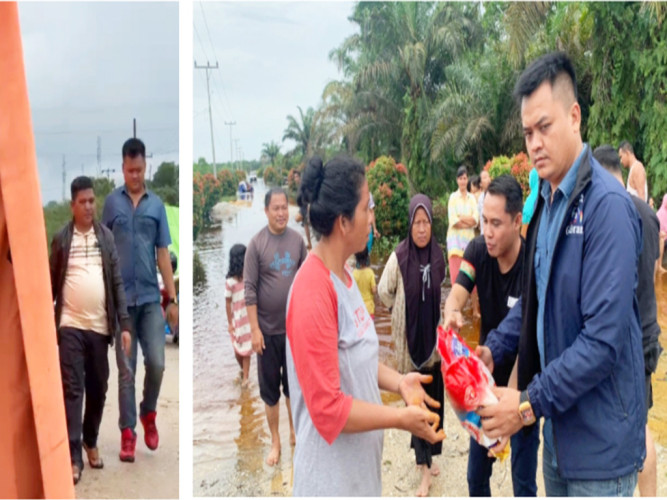  MKGR Riau Berikan Bantuan Banjir di Kabupaten Pelalawan